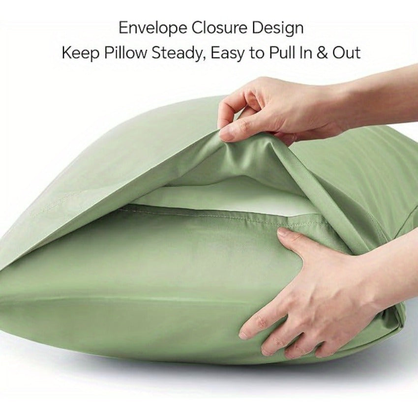 Soft Cooling Pillow Breathable and Soft Cooling Pillow Cases for Hot Sleepers & Night Sweats, Rayon Derived from Bamboo, Pillow Cases, Envelope Pillowcases